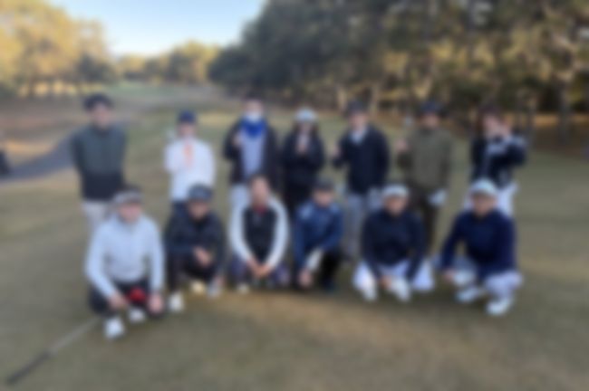 松林のコースで撮影した集合写真